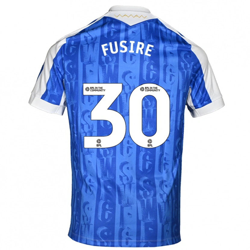 Danxen Kinderen Sean Fusire #30 Blauw Wit Thuisshirt Thuistenue 2025/26 T-Shirt