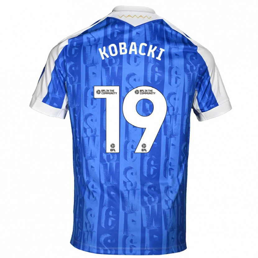 Danxen Kinderen Olaf Kobacki #19 Blauw Wit Thuisshirt Thuistenue 2025/26 T-Shirt