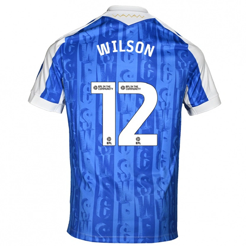 Danxen Kinderen Ryan Wilson #12 Blauw Wit Thuisshirt Thuistenue 2025/26 T-Shirt