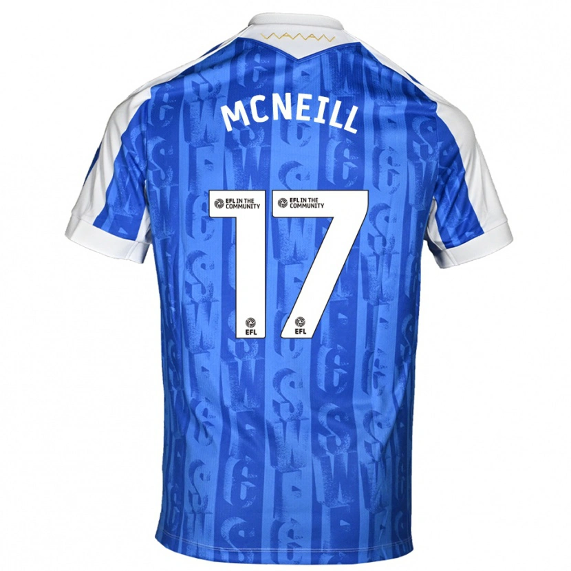 Danxen Kinderen Charlie Mcneill #17 Blauw Wit Thuisshirt Thuistenue 2025/26 T-Shirt