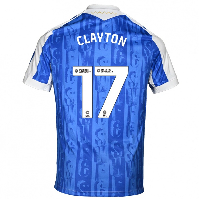 Danxen Kinderen Liam Clayton #17 Blauw Wit Thuisshirt Thuistenue 2025/26 T-Shirt