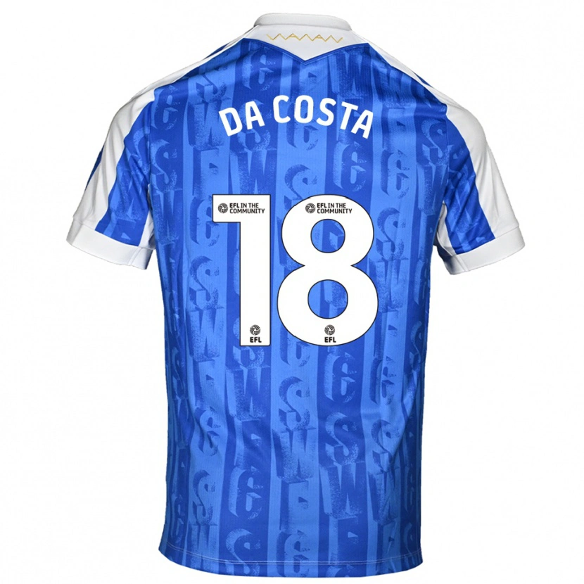 Danxen Kinderen Daniel Da Costa #18 Blauw Wit Thuisshirt Thuistenue 2025/26 T-Shirt