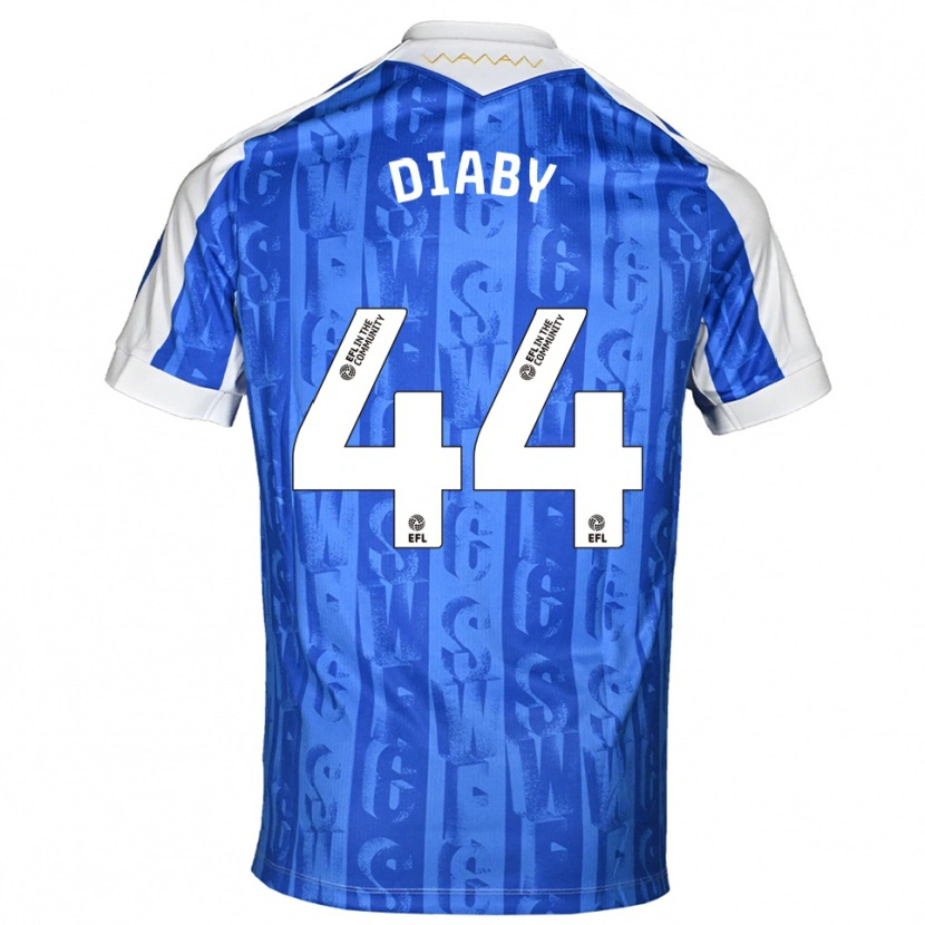 Danxen Kinderen Momo Diaby #44 Blauw Wit Thuisshirt Thuistenue 2025/26 T-Shirt