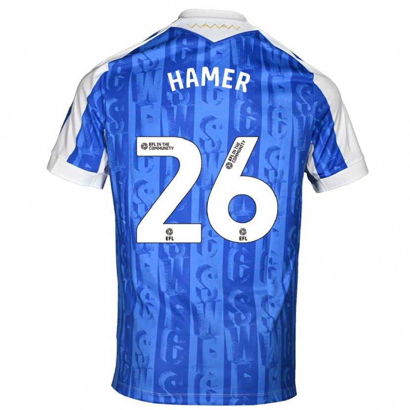 Danxen Kinderen Ben Hamer #26 Blauw Wit Thuisshirt Thuistenue 2025/26 T-Shirt