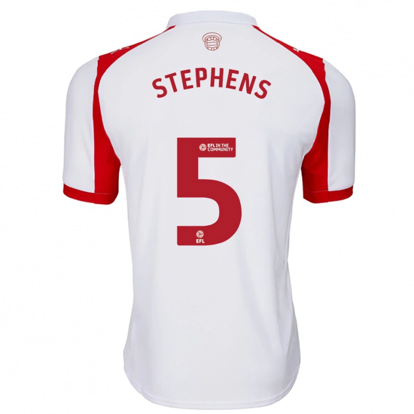 Danxen Kinderen Jack Stephens #5 Wit Rood Thuisshirt Thuistenue 2025/26 T-Shirt