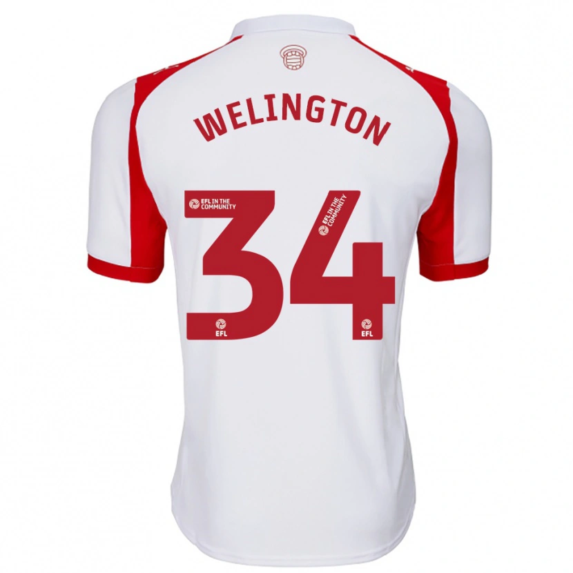 Danxen Kinderen Welington #34 Wit Rood Thuisshirt Thuistenue 2025/26 T-Shirt