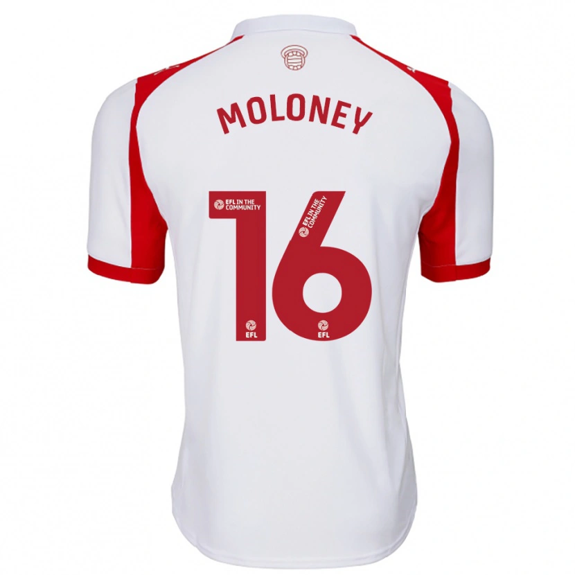 Danxen Kinderen George Moloney #16 Wit Rood Thuisshirt Thuistenue 2025/26 T-Shirt