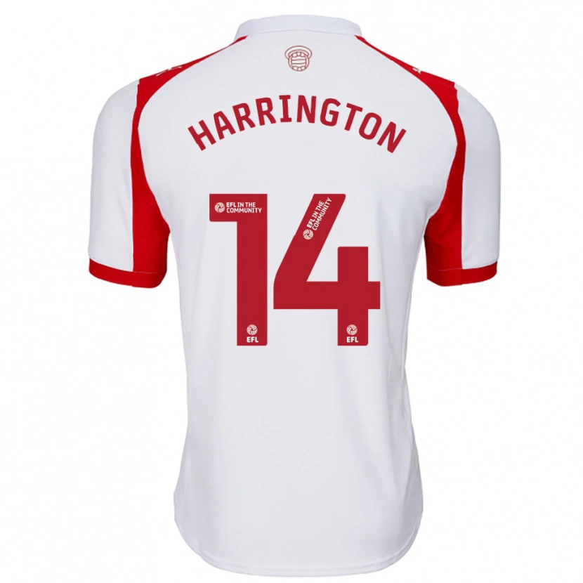 Danxen Kinderen Harry Harrington #14 Wit Rood Thuisshirt Thuistenue 2025/26 T-Shirt
