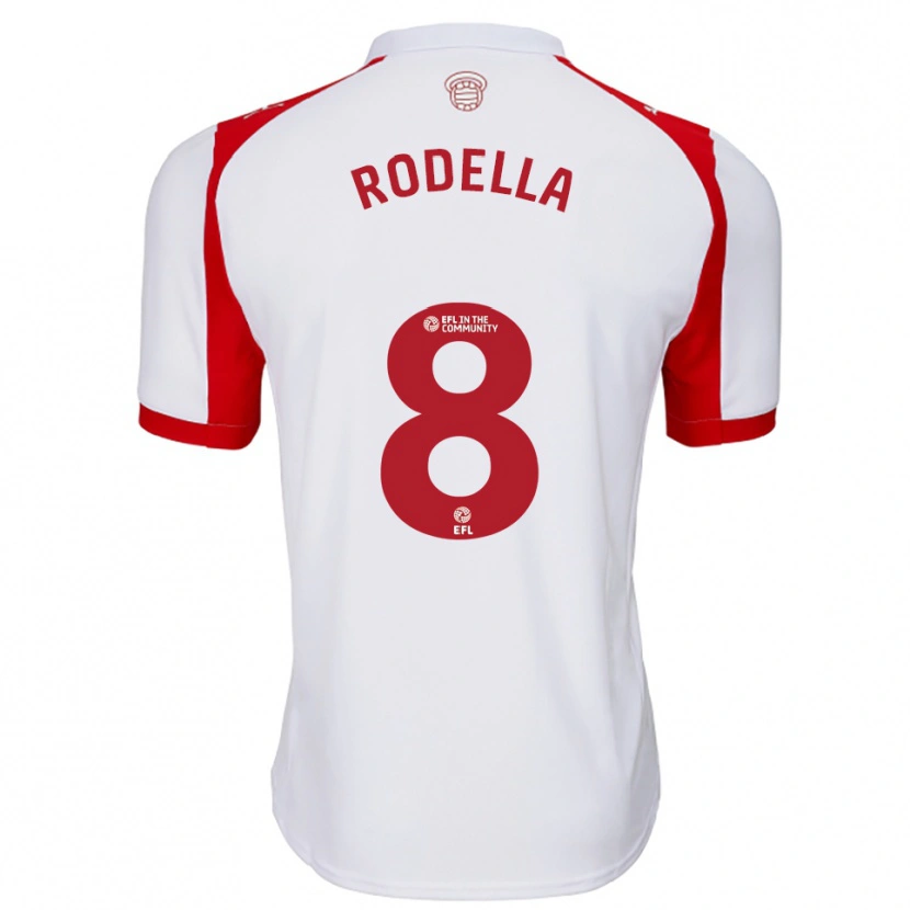 Danxen Kinderen Leo Rodella #8 Wit Rood Thuisshirt Thuistenue 2025/26 T-Shirt