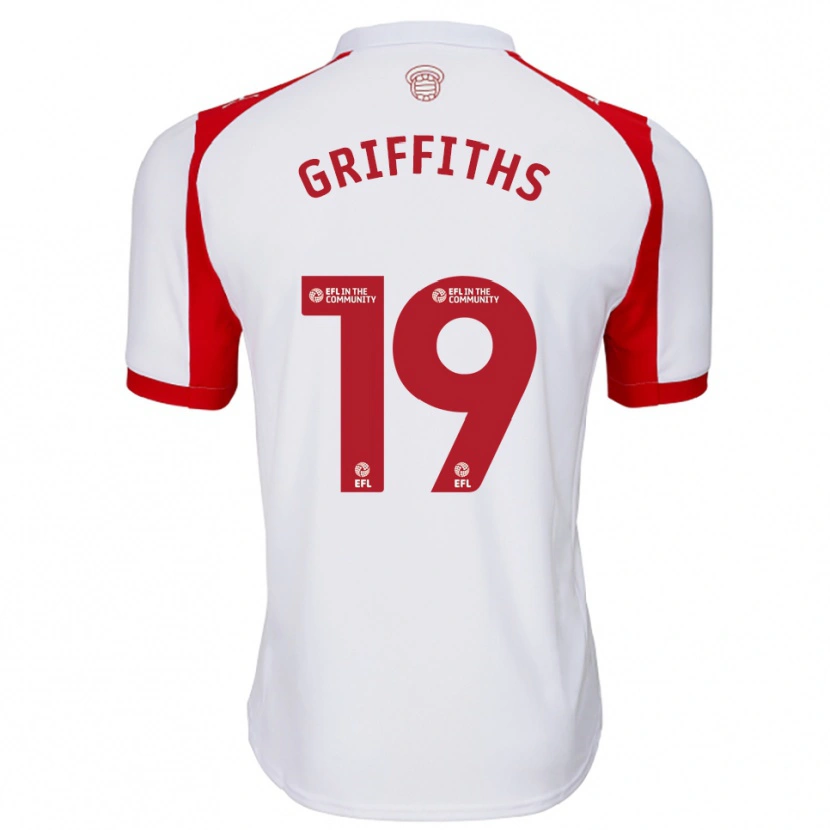 Danxen Kinderen Alice Griffiths #19 Wit Rood Thuisshirt Thuistenue 2025/26 T-Shirt