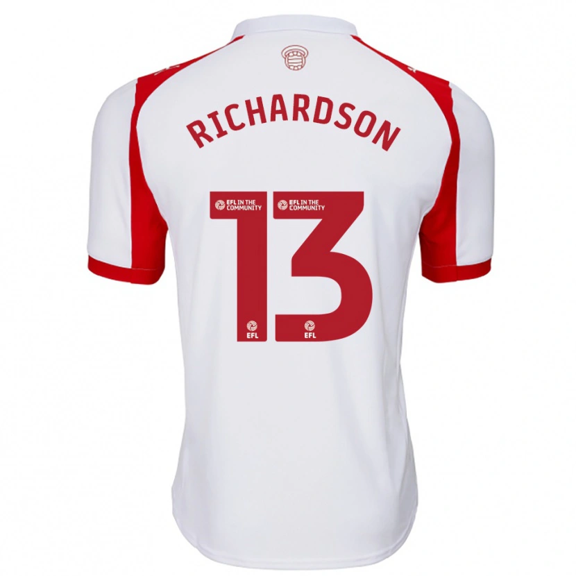 Danxen Kinderen Cale Richardson #13 Wit Rood Thuisshirt Thuistenue 2025/26 T-Shirt
