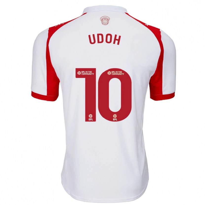 Danxen Kinderen Victor Udoh #10 Wit Rood Thuisshirt Thuistenue 2025/26 T-Shirt