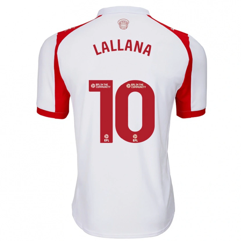 Danxen Kinderen Adam Lallana #10 Wit Rood Thuisshirt Thuistenue 2025/26 T-Shirt