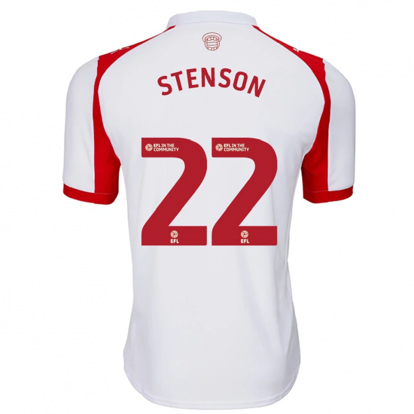 Danxen Kinderen Fran Stenson #22 Wit Rood Thuisshirt Thuistenue 2025/26 T-Shirt