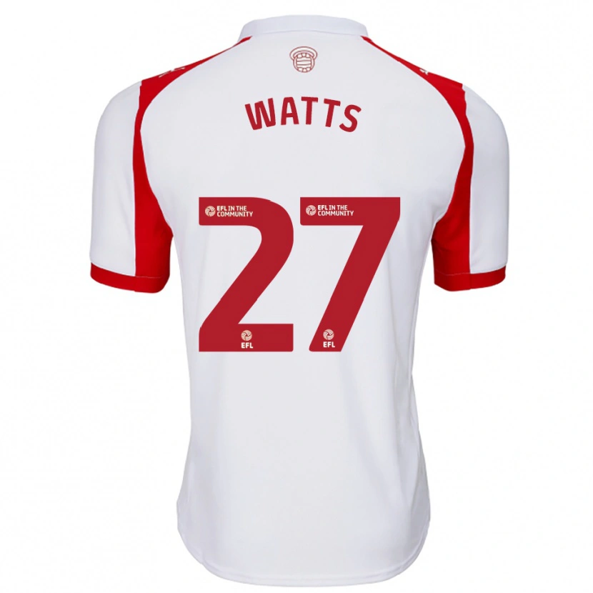 Danxen Kinderen Isabel Watts #27 Wit Rood Thuisshirt Thuistenue 2025/26 T-Shirt