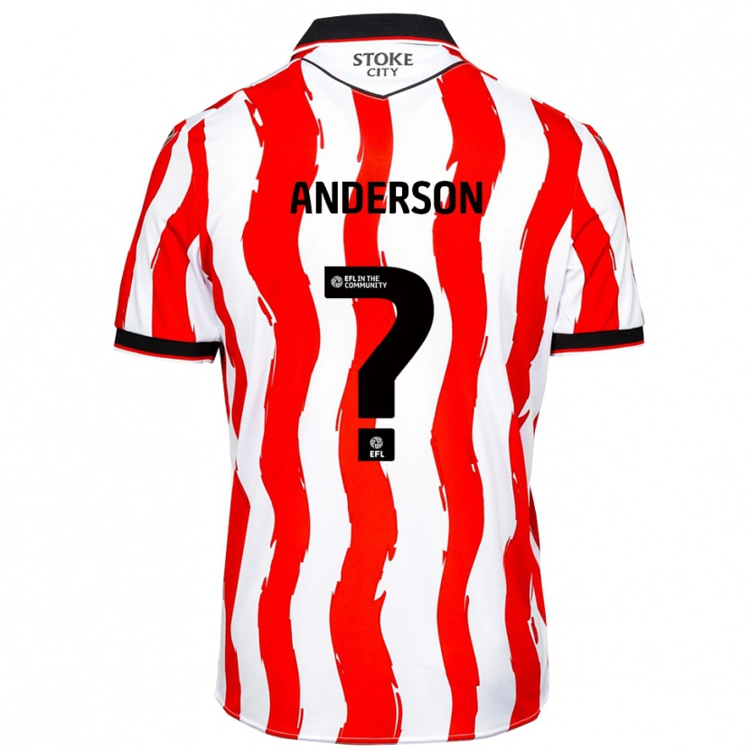 Danxen Kinderen Freddie Anderson #0 Wit Rood Thuisshirt Thuistenue 2025/26 T-Shirt