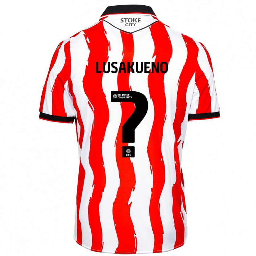 Danxen Kinderen Matty Lusakueno #0 Wit Rood Thuisshirt Thuistenue 2025/26 T-Shirt
