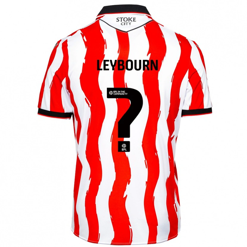 Danxen Kinderen Charlie Leybourn #0 Wit Rood Thuisshirt Thuistenue 2025/26 T-Shirt