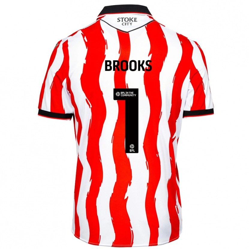 Danxen Kinderen Alfie Brooks #1 Wit Rood Thuisshirt Thuistenue 2025/26 T-Shirt