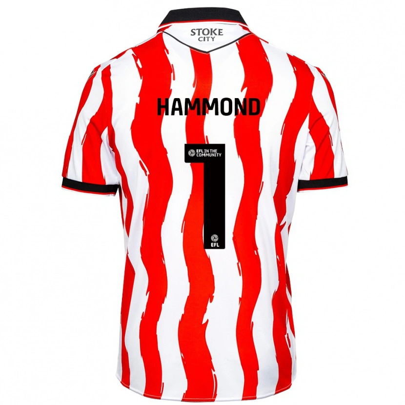 Danxen Kinderen Alek Hammond #1 Wit Rood Thuisshirt Thuistenue 2025/26 T-Shirt