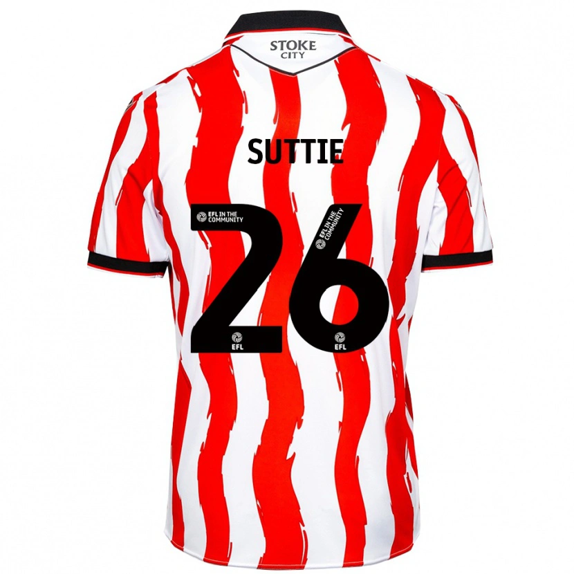 Danxen Kinderen Arabella Suttie #26 Wit Rood Thuisshirt Thuistenue 2025/26 T-Shirt