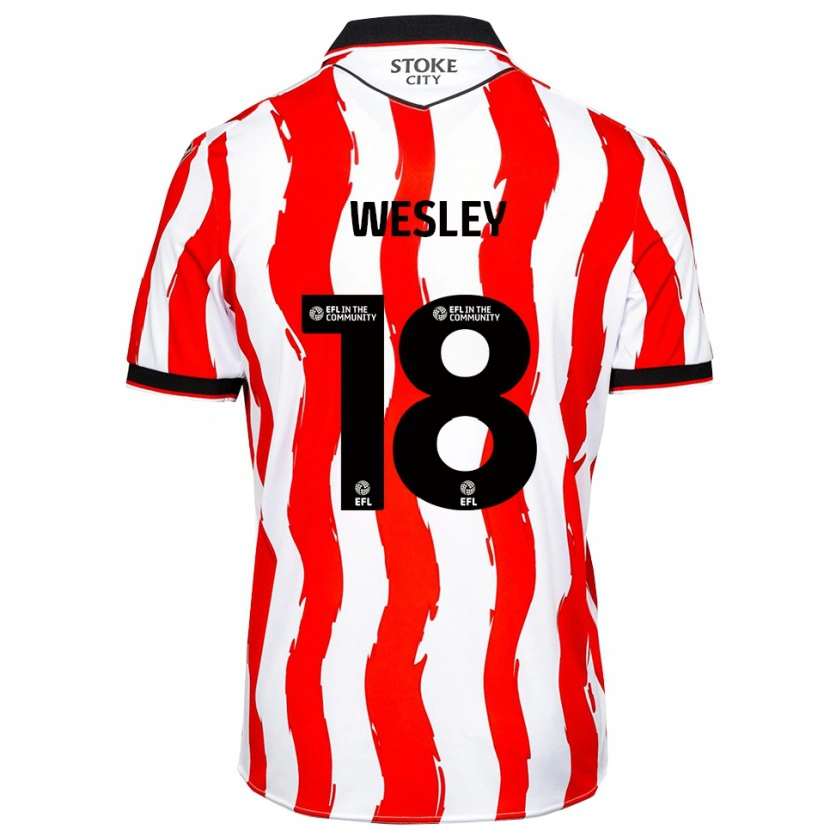 Danxen Kinderen Wesley Moraes #18 Wit Rood Thuisshirt Thuistenue 2025/26 T-Shirt