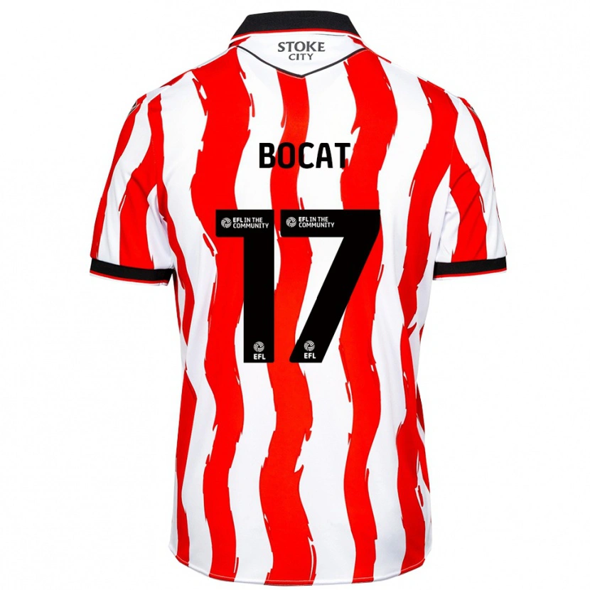 Danxen Kinderen Eric-Junior Bocat #17 Wit Rood Thuisshirt Thuistenue 2025/26 T-Shirt