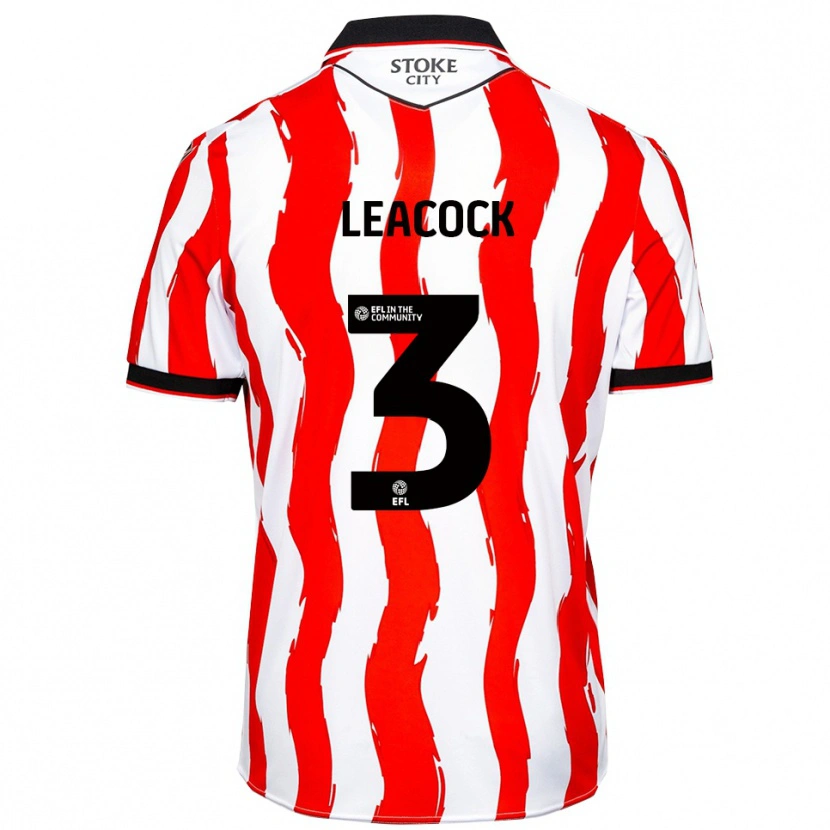 Danxen Kinderen Kobie Hines-Leacock #3 Wit Rood Thuisshirt Thuistenue 2025/26 T-Shirt