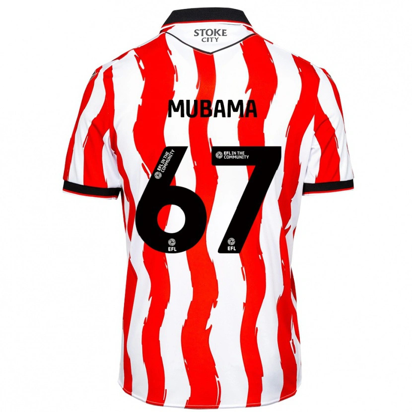 Danxen Kinderen Divin Mubama #67 Wit Rood Thuisshirt Thuistenue 2025/26 T-Shirt