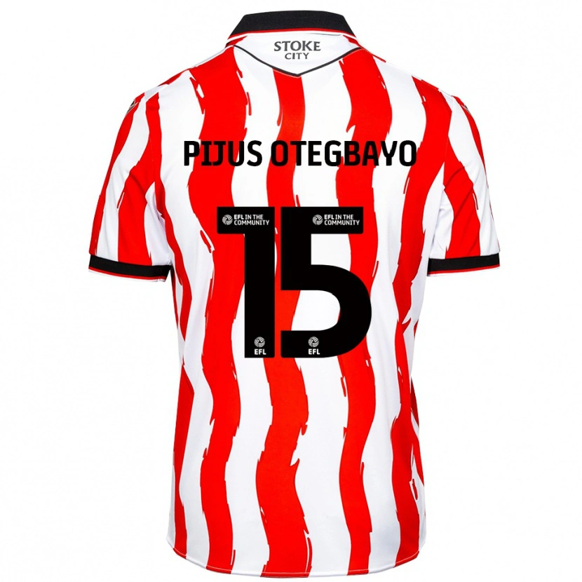 Danxen Kinderen Raphael Pijus Otegbayo #15 Wit Rood Thuisshirt Thuistenue 2025/26 T-Shirt