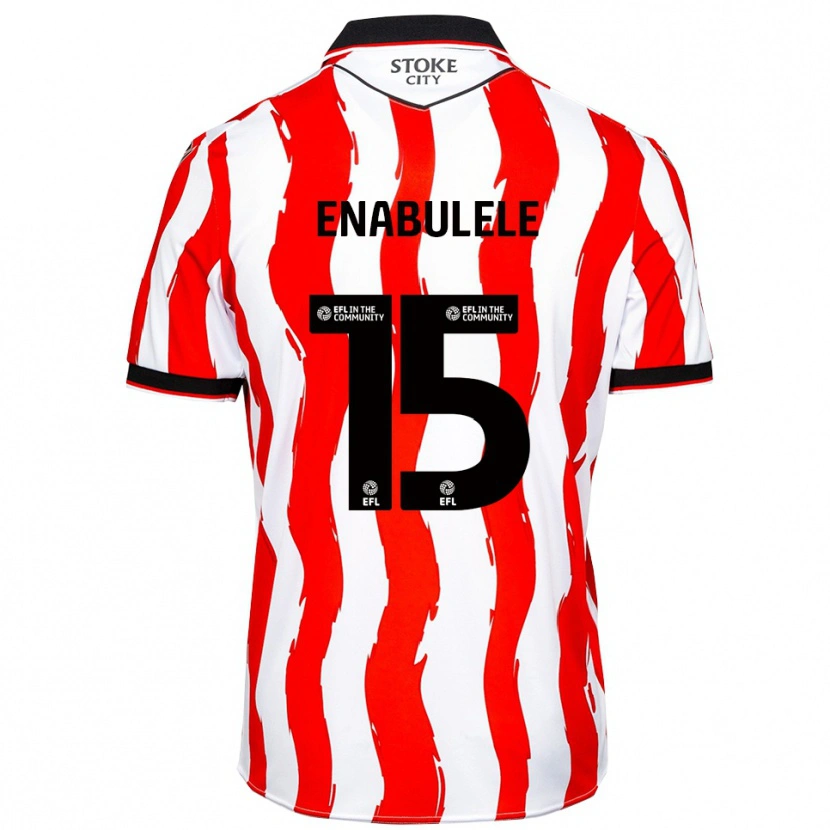 Danxen Kinderen Oghosaiwi Enabulele #15 Wit Rood Thuisshirt Thuistenue 2025/26 T-Shirt