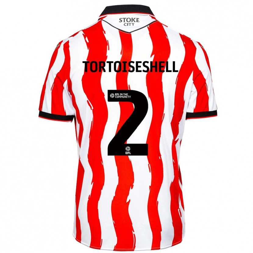 Danxen Kinderen Jensen Tortoishell #2 Wit Rood Thuisshirt Thuistenue 2025/26 T-Shirt