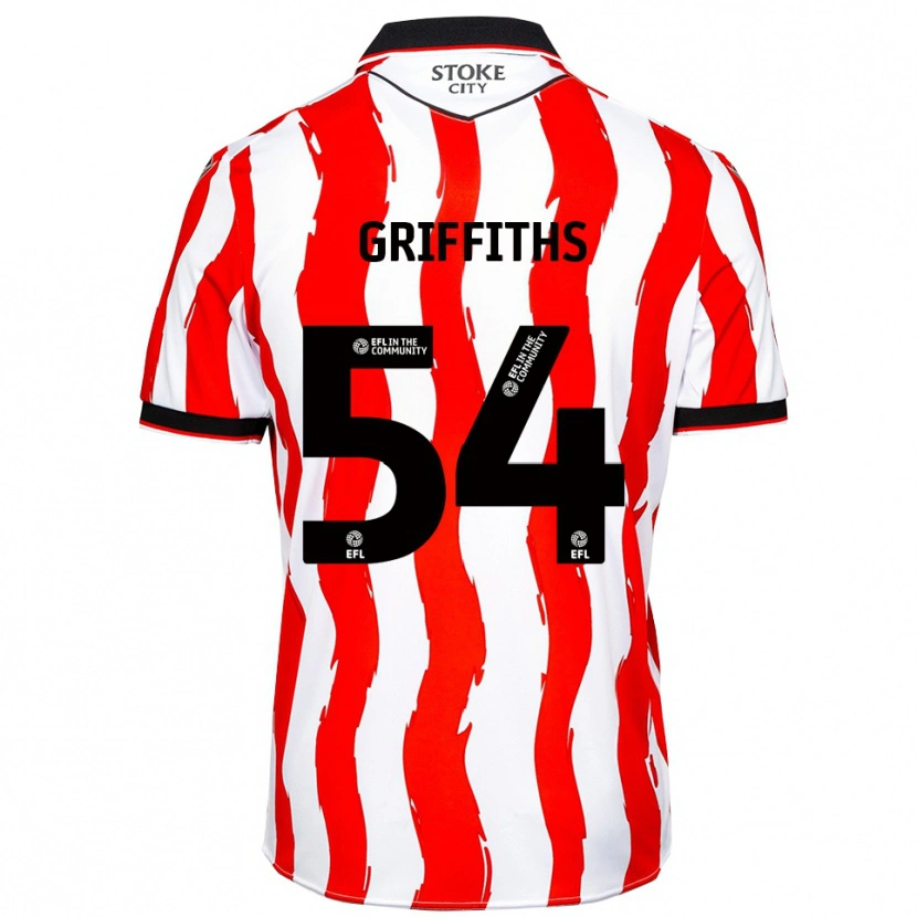 Danxen Kinderen Jack Griffiths #54 Wit Rood Thuisshirt Thuistenue 2025/26 T-Shirt