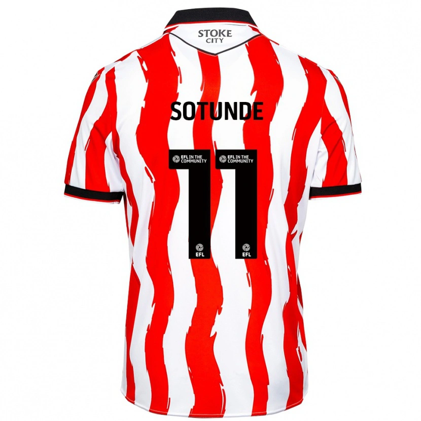 Danxen Kinderen Sultan Sotunde #11 Wit Rood Thuisshirt Thuistenue 2025/26 T-Shirt