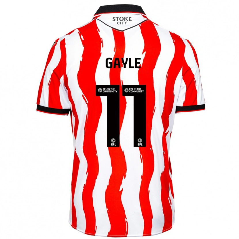 Danxen Kinderen Dwight Gayle #11 Wit Rood Thuisshirt Thuistenue 2025/26 T-Shirt