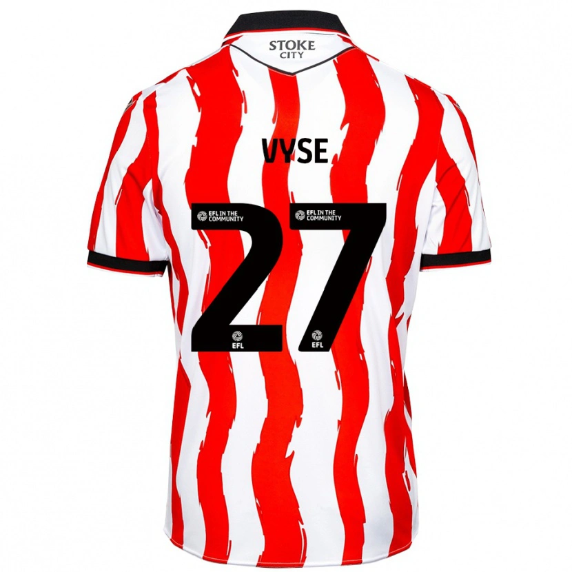 Danxen Kinderen Ryah Vyse #27 Wit Rood Thuisshirt Thuistenue 2025/26 T-Shirt
