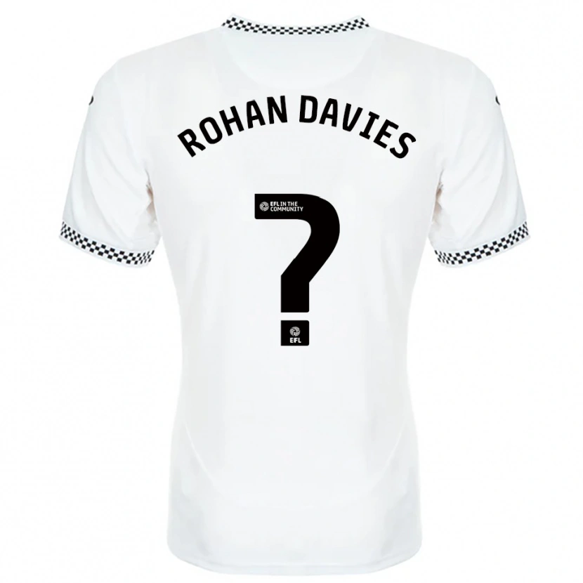 Danxen Kinderen Rohan Davies #0 Wit Oranje Thuisshirt Thuistenue 2025/26 T-Shirt