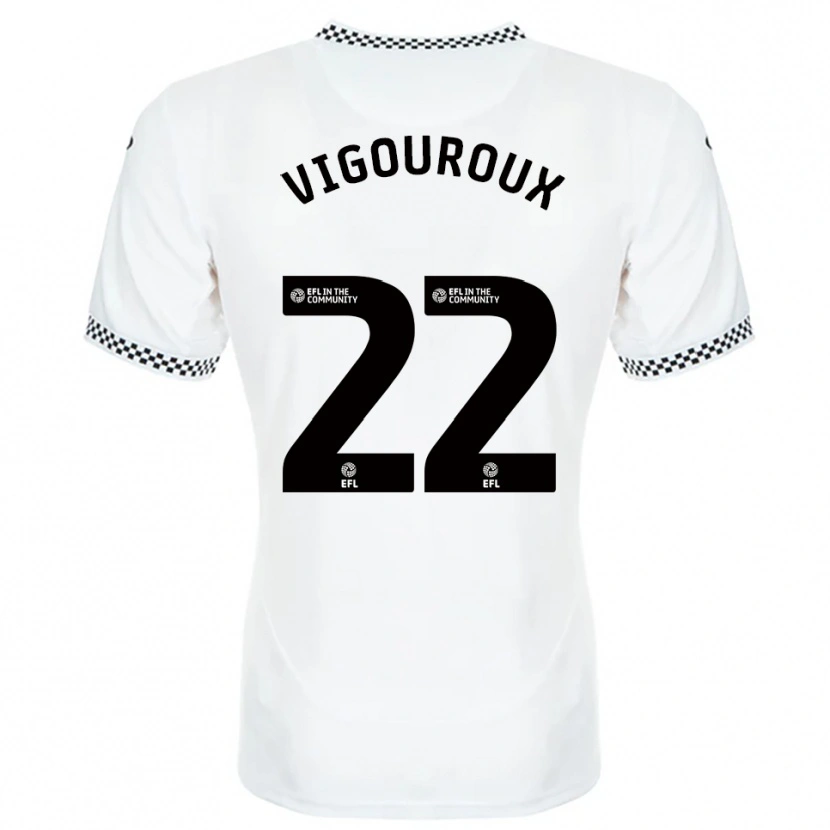 Danxen Kinderen Lawrence Vigouroux #22 Wit Oranje Thuisshirt Thuistenue 2025/26 T-Shirt