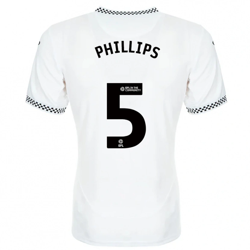 Danxen Kinderen Ben Phillips #5 Wit Oranje Thuisshirt Thuistenue 2025/26 T-Shirt
