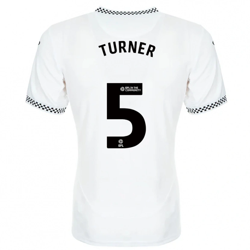 Danxen Kinderen Steph Turner #5 Wit Oranje Thuisshirt Thuistenue 2025/26 T-Shirt