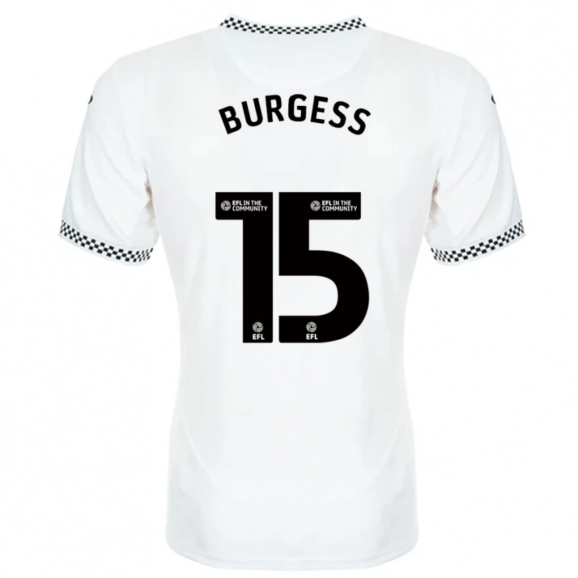 Danxen Kinderen Cameron Burgess #15 Wit Oranje Thuisshirt Thuistenue 2025/26 T-Shirt