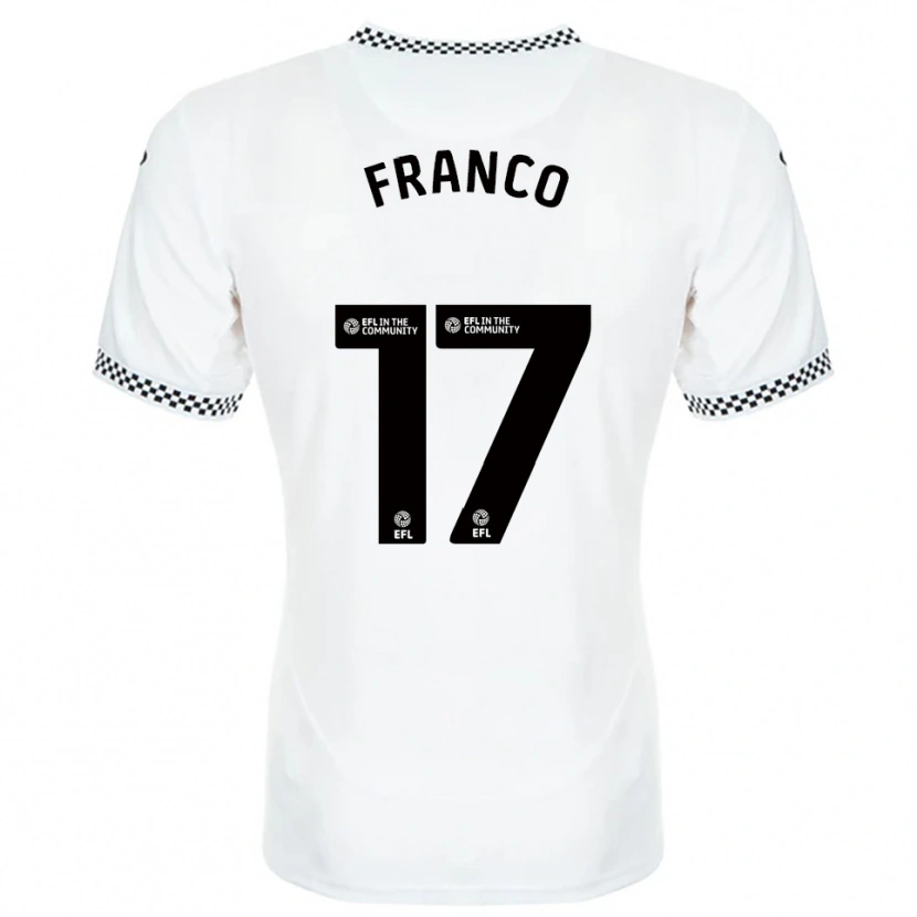 Danxen Kinderen Gonçalo Franco #17 Wit Oranje Thuisshirt Thuistenue 2025/26 T-Shirt