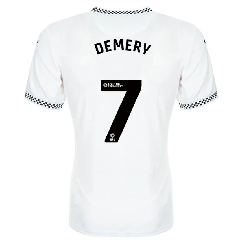 Danxen Kinderen Caleb Demery #7 Wit Oranje Thuisshirt Thuistenue 2025/26 T-Shirt