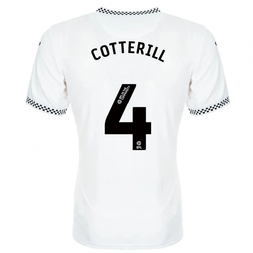 Danxen Kinderen Joel Cotterill #4 Wit Oranje Thuisshirt Thuistenue 2025/26 T-Shirt