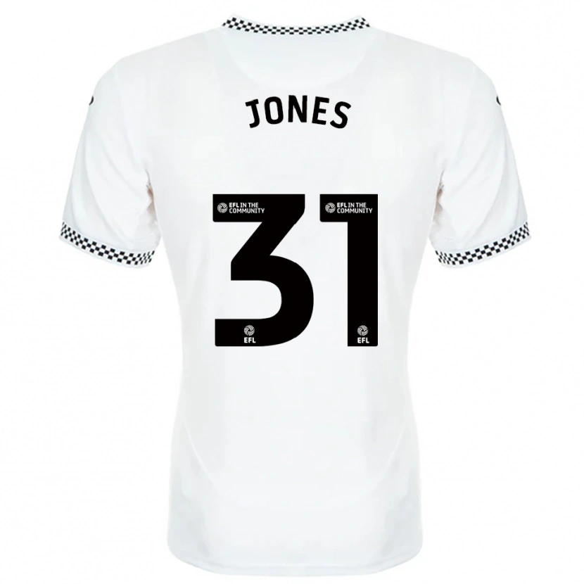 Danxen Kinderen Verity Jones #31 Wit Oranje Thuisshirt Thuistenue 2025/26 T-Shirt