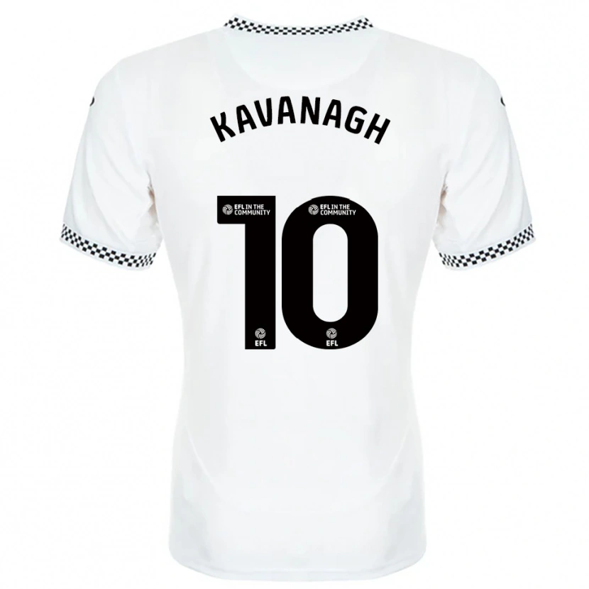 Danxen Kinderen Reece Kavanagh #10 Wit Oranje Thuisshirt Thuistenue 2025/26 T-Shirt