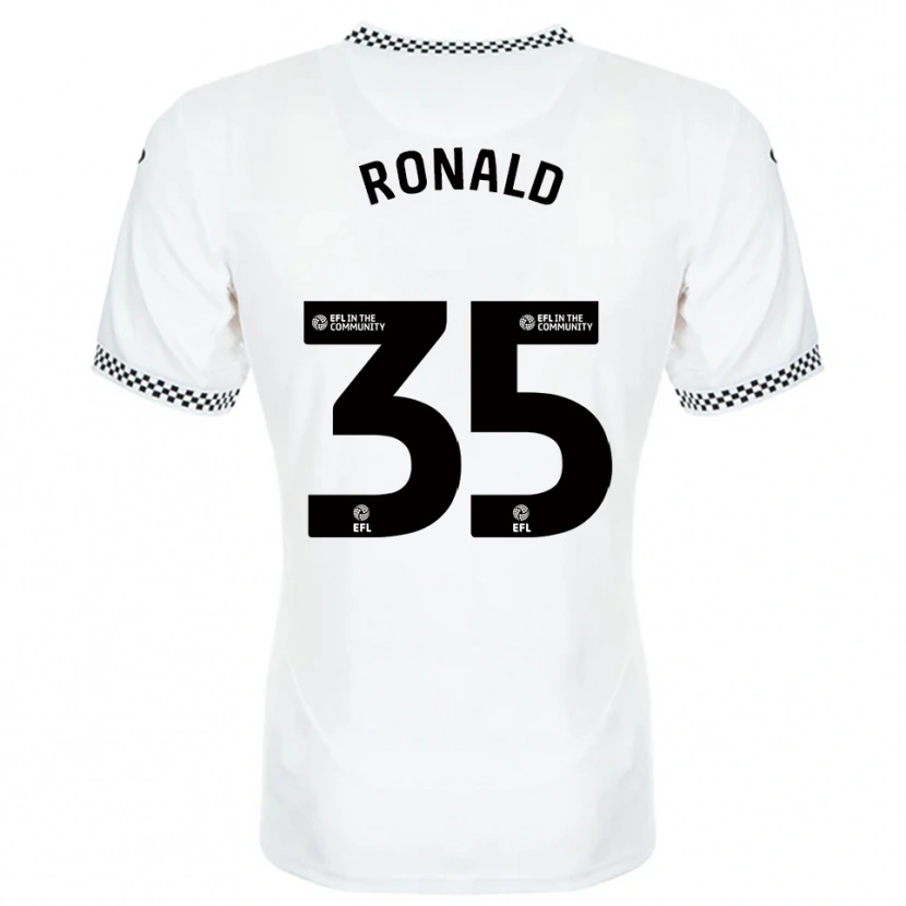 Danxen Kinderen Ronald #35 Wit Oranje Thuisshirt Thuistenue 2025/26 T-Shirt