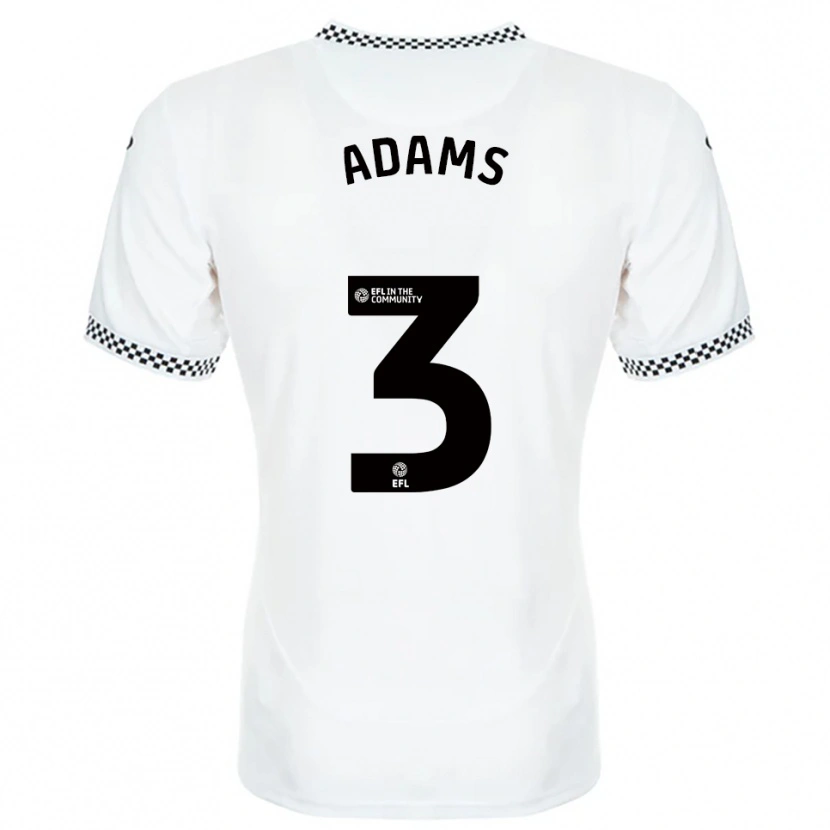 Danxen Kinderen Sarah Adams #3 Wit Oranje Thuisshirt Thuistenue 2025/26 T-Shirt