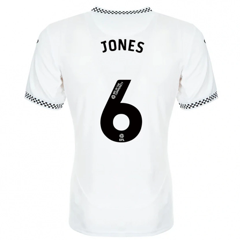 Danxen Kinderen Iestyn Jones #6 Wit Oranje Thuisshirt Thuistenue 2025/26 T-Shirt