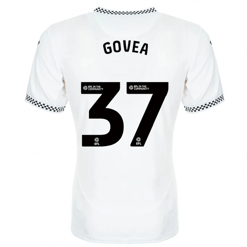 Danxen Kinderen Aimar Govea #37 Wit Oranje Thuisshirt Thuistenue 2025/26 T-Shirt